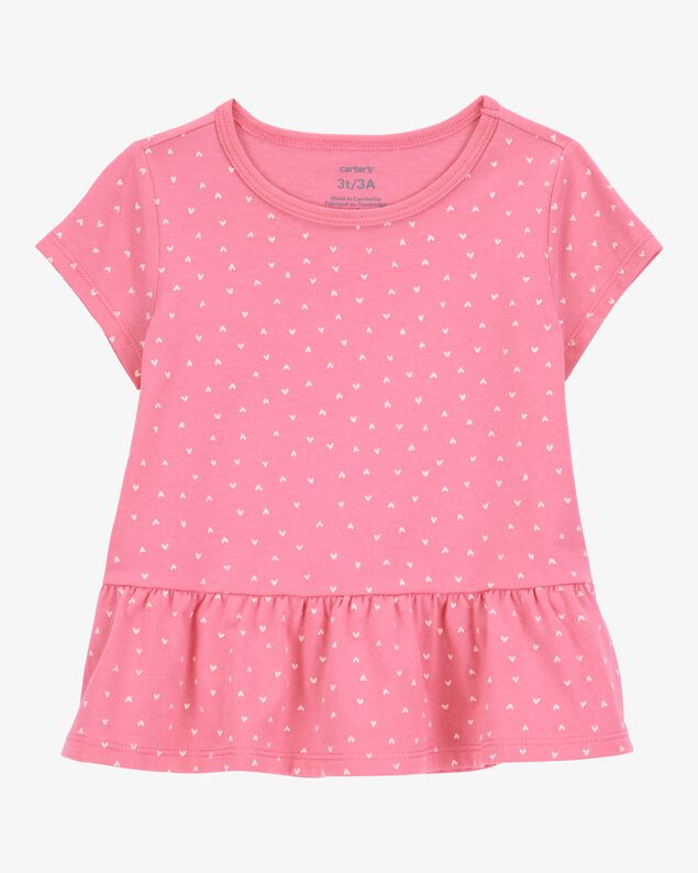 Toddler Striped Minnie Short Sleeve Graphic Tee - Pink