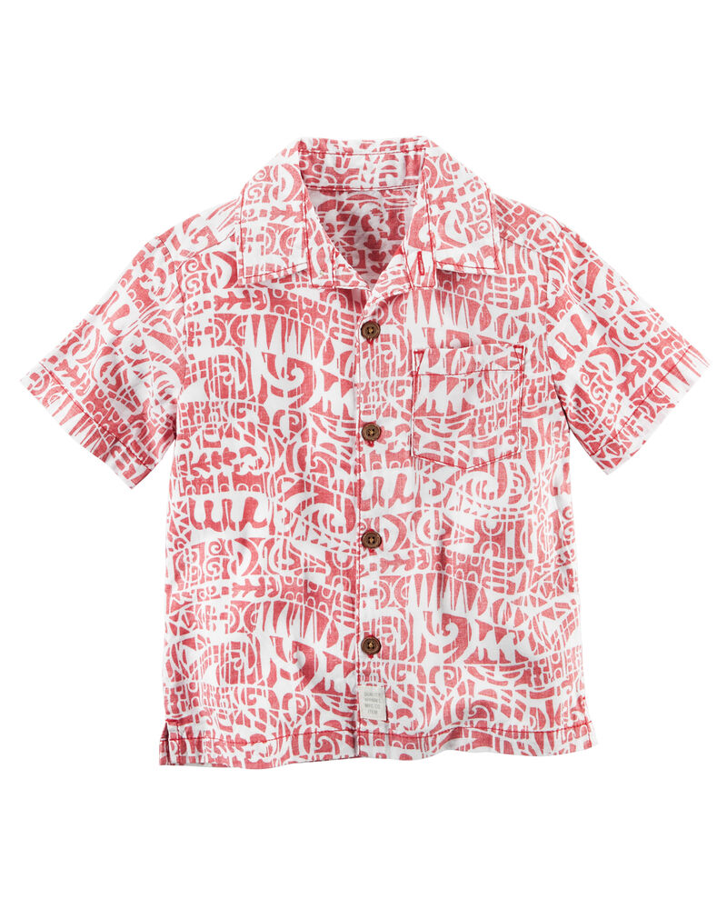 Short Sleeve Hawaiian Button Front Shirt Carters Com