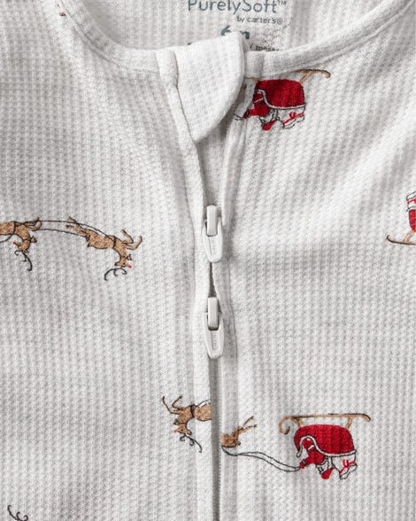 Baby Animal Print Zip-Up PurelySoft Sleep & Play Pajamas