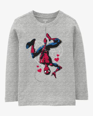 Product image 1 of Toddler Spider-Man Valentine's Day Tee - Grey
