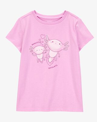 Product image 1 of Kid Axolotl Short-Sleeve Graphic Tee - Pink