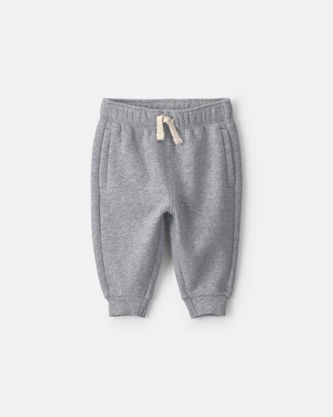 baby boy fleece pants - grey