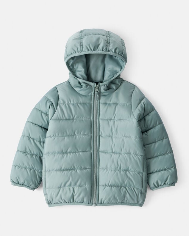 Product image 1 of Toddler Hooded Puffer Jacket - Green