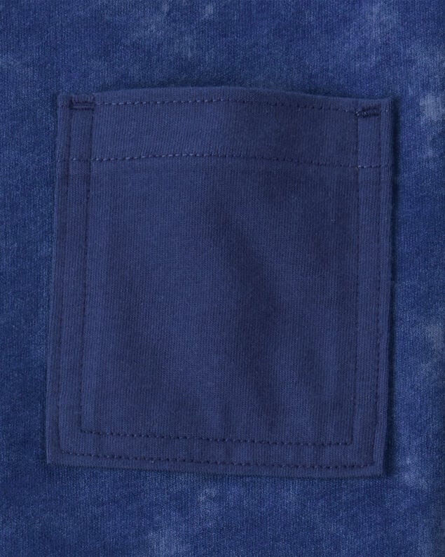 Product image 2 of Boys Acid Wash Cotton Short-Sleeve Pocket Tee - Navy