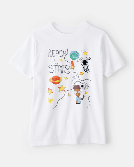 kid boys & girls clubs 'reach for the stars' short-sleeve tee