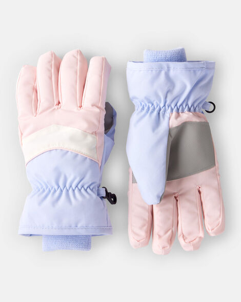 girls ski glove - lavender/ pink