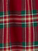 Red/Black - Kid 2-Piece Plaid Flannel Top & Stretch Leggings, Selected