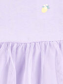 Purple - Toddler 2-Piece Lemon Tulle Top & Legging Set - Purple, Selected