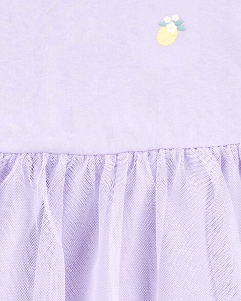  Product image 2 of Toddler 2-Piece Lemon Tulle Top & Legging Set - Purple