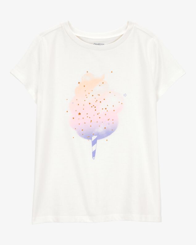 Product image 1 of Kid Cotton Candy Short-Sleeve Graphic Tee - Ivory