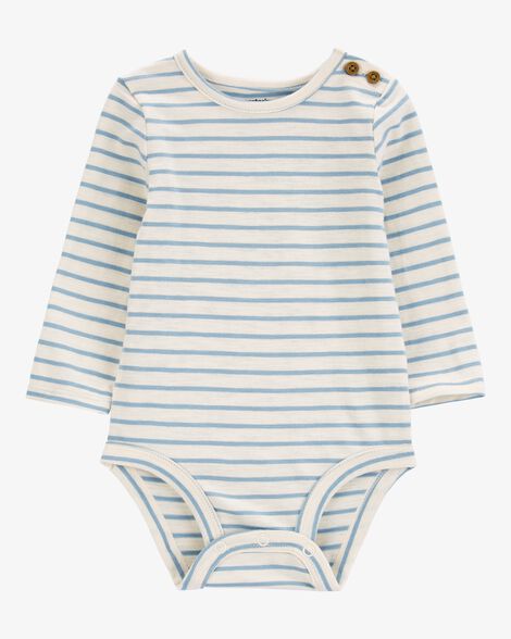  Product image 1 of Baby Striped Long-Sleeve Bodysuit