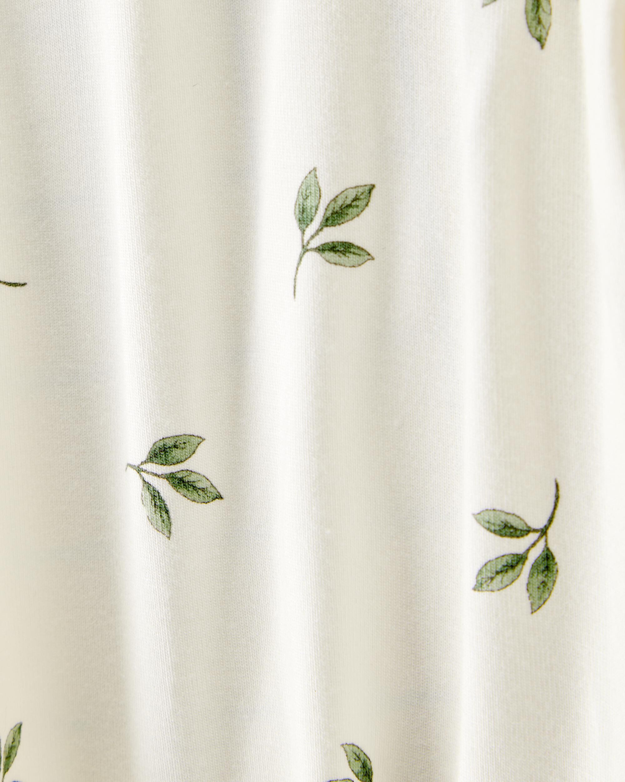 Baby Leaf Print Zip-Up PurelySoft Sleep & Play Pajamas