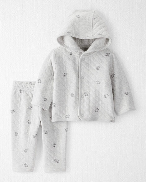 Baby 2-Piece Cardigan & Pants Set Made with Organic Cotton