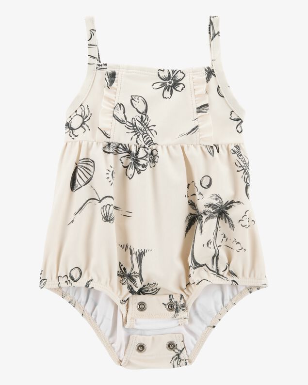Product image 2 of Baby Girl 1-Piece Beach Print Swimsuit