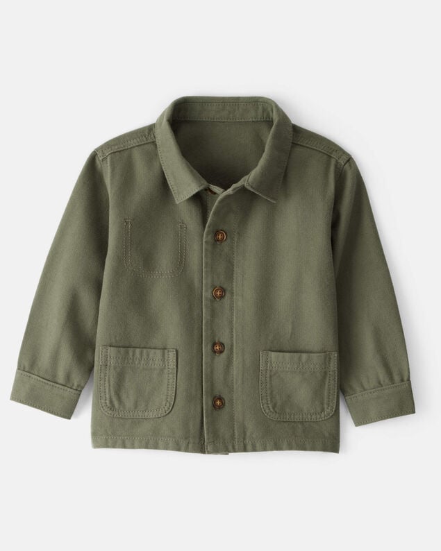 Product image 1 of Toddler Boy Herringbone Long-Sleeve Fashion Jacket - Olive