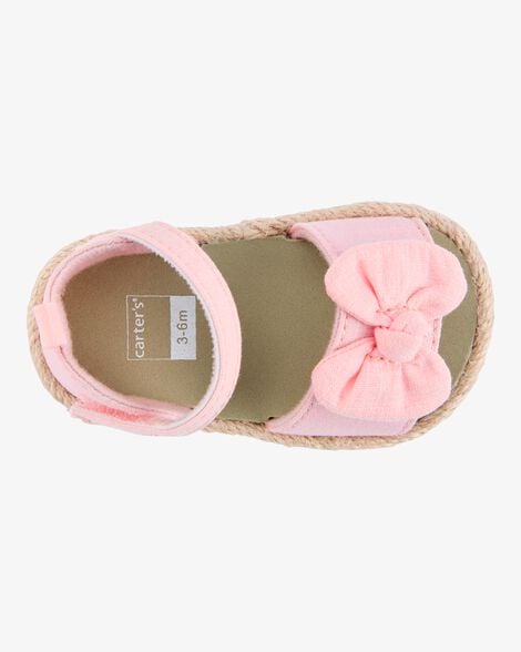 Product image 4 of Baby Bow Espadrille Sandals - Pink
