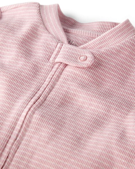Baby Quilted Bow Print Sleep & Play Made with Organic Cotton