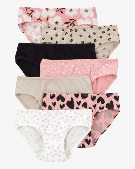 Product image 1 of Toddler 7-Pack Heart Floral Hipster Stretch Cotton Undies