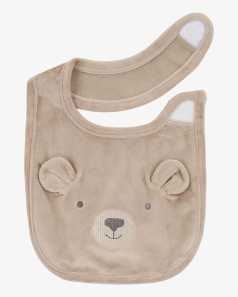 Product image 2 of Baby 3-Piece Bear Booties & Bib Set
