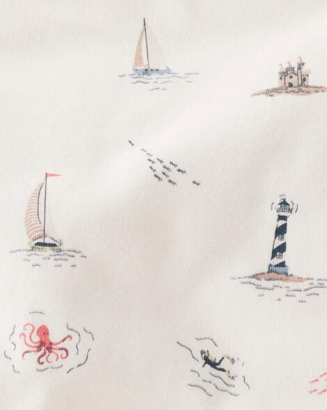 Product image 4 of Toddler Organic Cotton Dress in Coastal Vacation Print