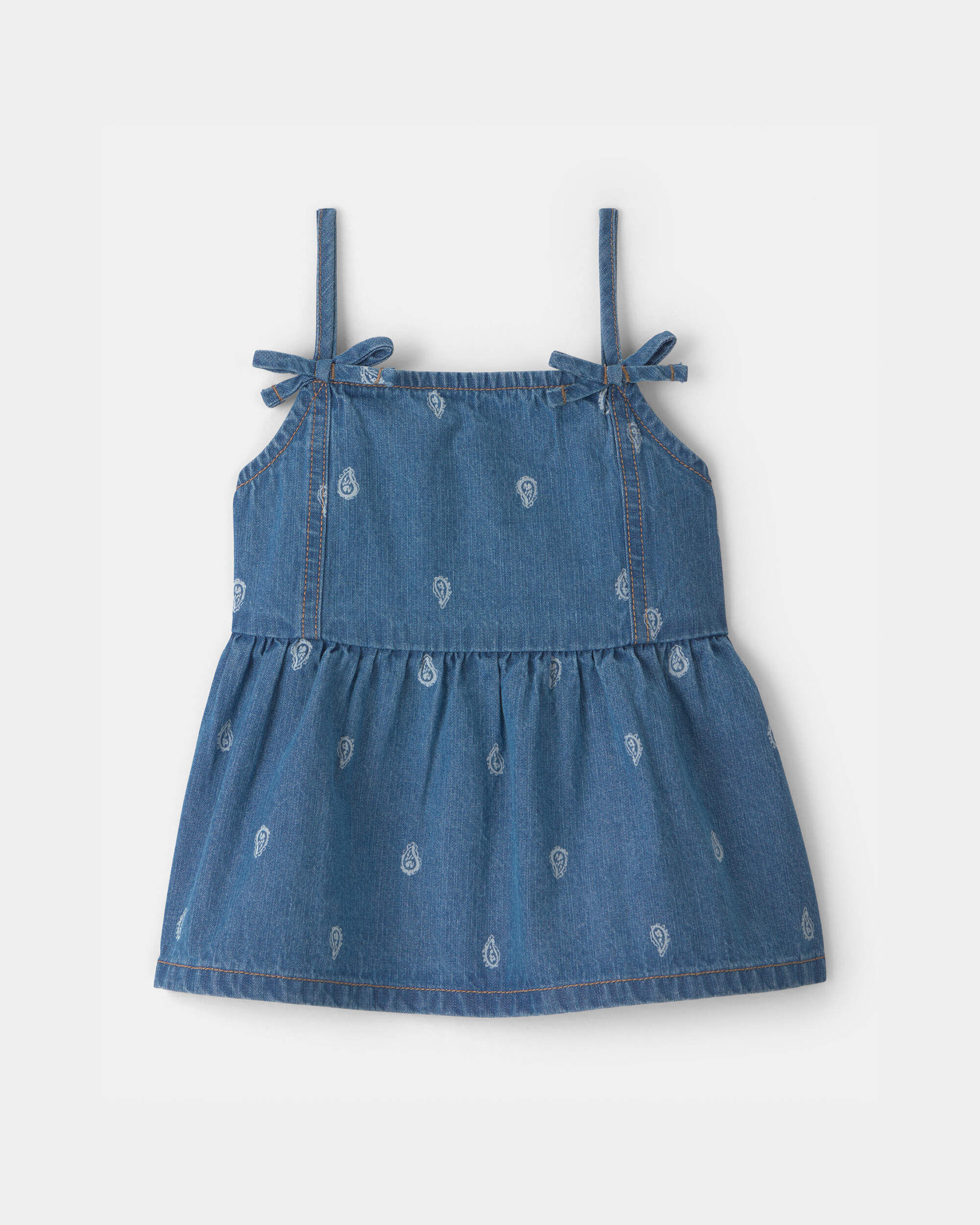 OshKosh Bgosh Girls Paisley Denim Top - Medium Wash 10 Medium Wash 12$