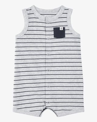 Product image 1 of Baby Striped Snap-Up Romper