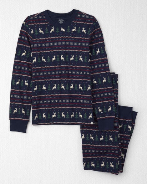 Adult 2-Piece Organic Cotton Fair Isle Pajamas