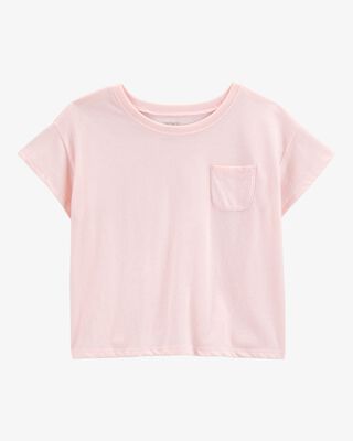 Product image 1 of Kid Solid Short-Sleeve Fashion Top - Pink