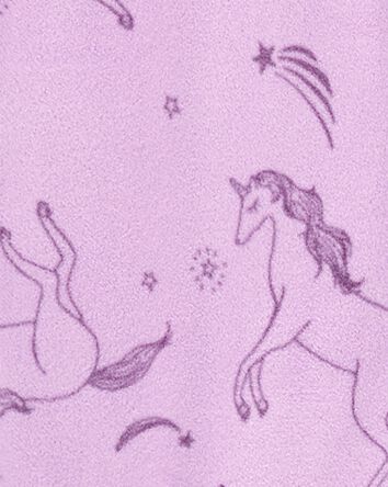 Kid 1-Piece Unicorn Fleece Footie PJs, 
