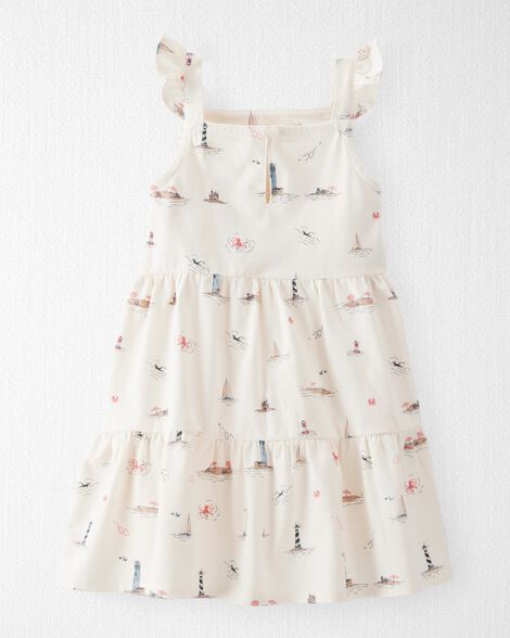  Product image 2 of Toddler Organic Cotton Dress in Coastal Vacation Print