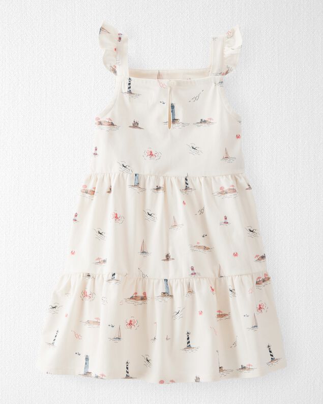 Product image 2 of Toddler Organic Cotton Dress in Coastal Vacation Print