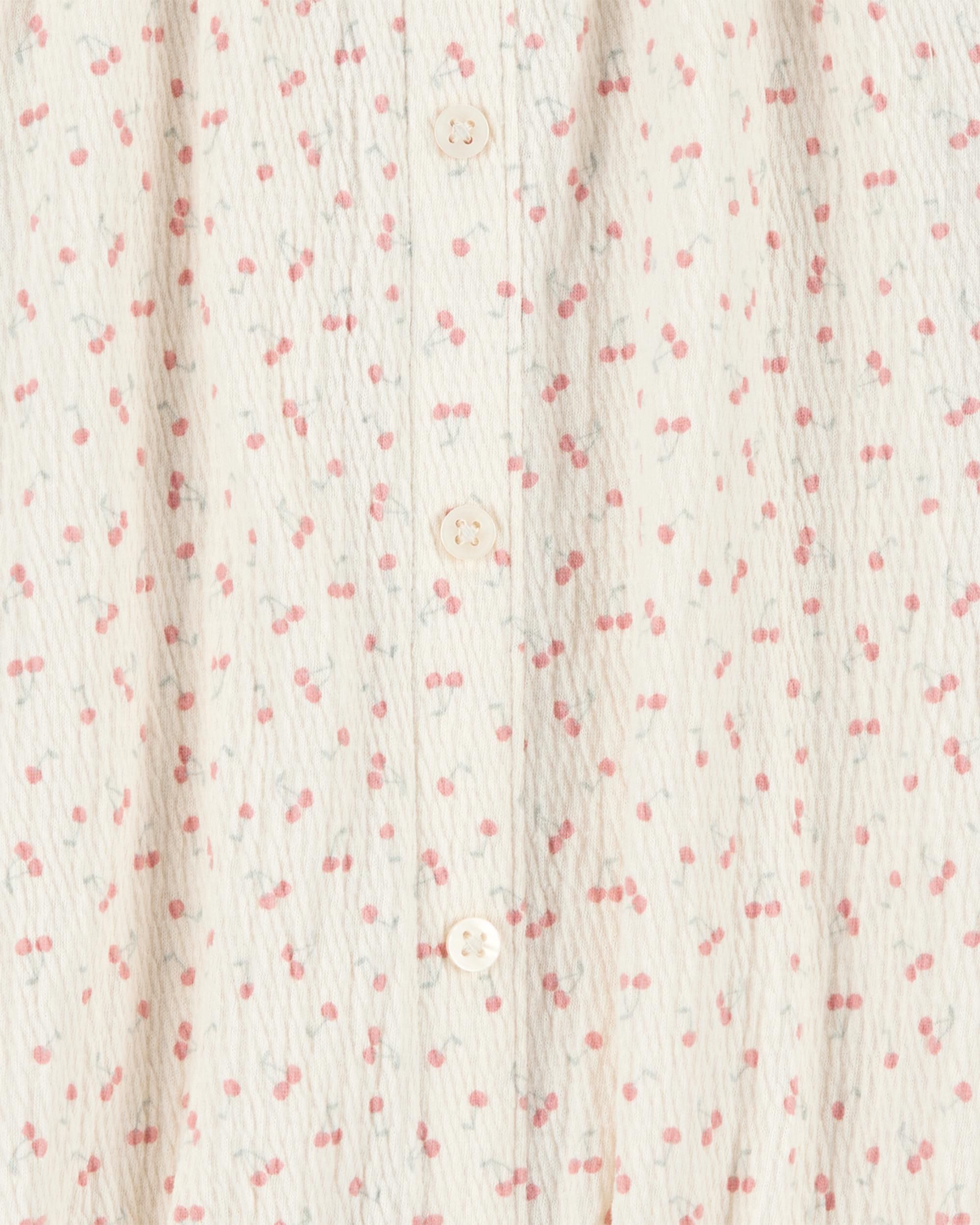 Kid 2-Piece Cherries Fashion Top & Crinkle Skirt Set | Carter's