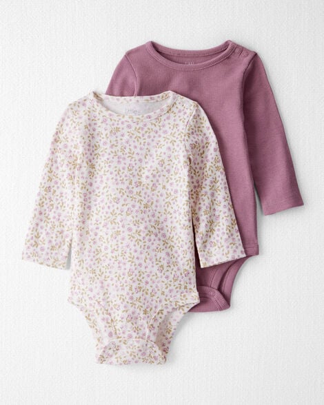 Baby Girl 2-Pack Organic Cotton Bodysuits