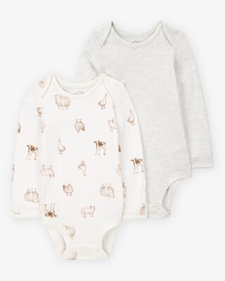 Product image 1 of Baby 2-Pack Long-Sleeve PurelySoft Bodysuits