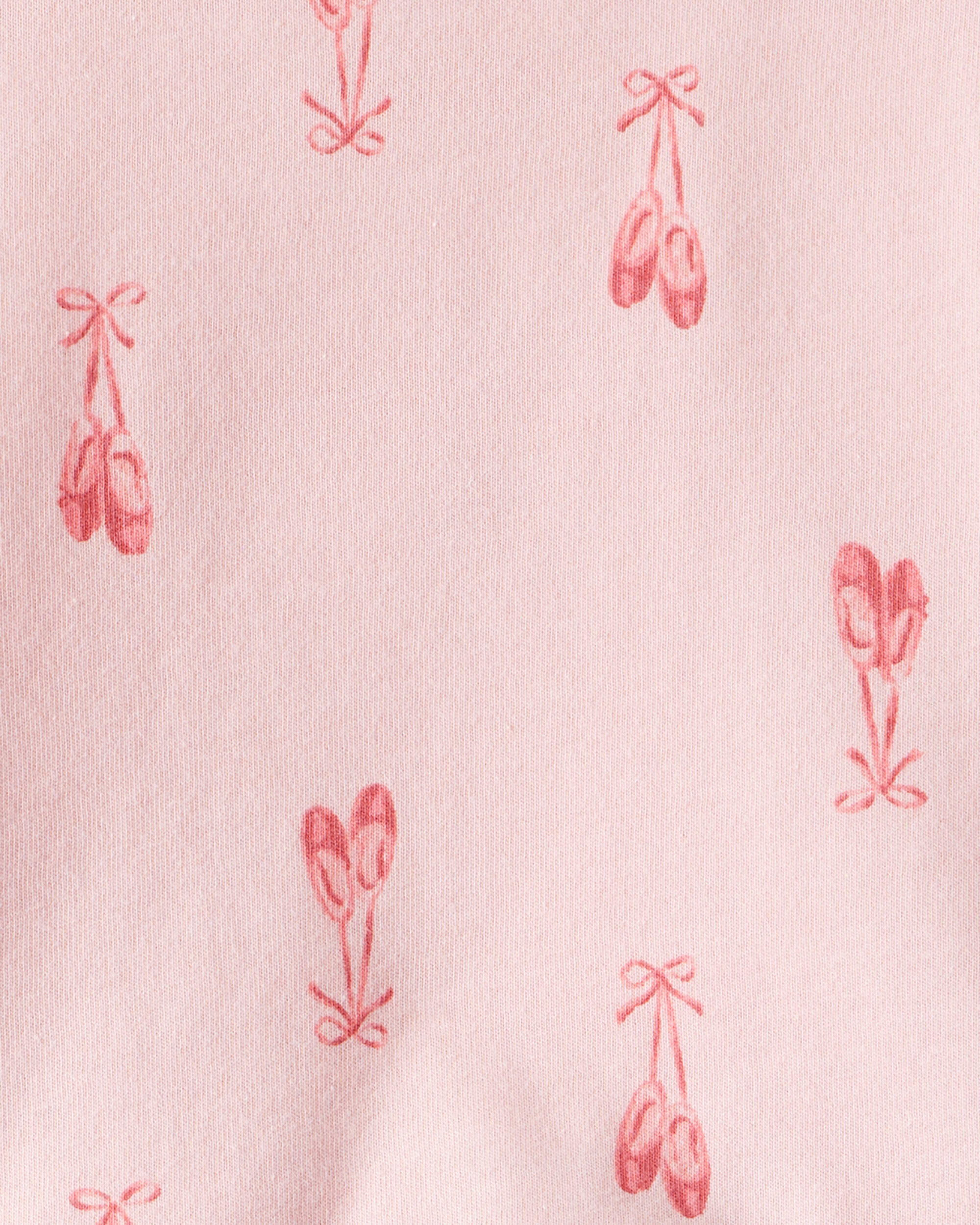 Baby Girl 2-Piece Ballet Slippers Top & Ballerina Leggings Set - Pink