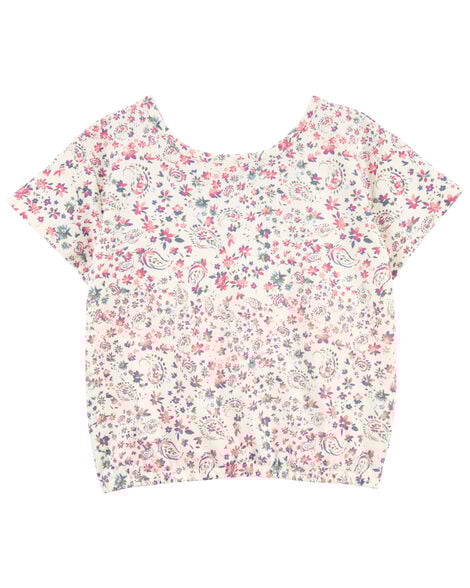  Product image 1 of Kid Paisley Floral Print Twist Back Top