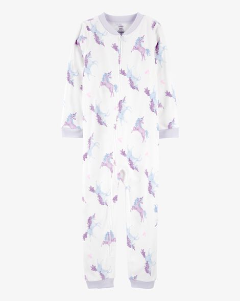 Product image 1 of Kid 1-Piece Unicorn Fleece Footless Pajamas
