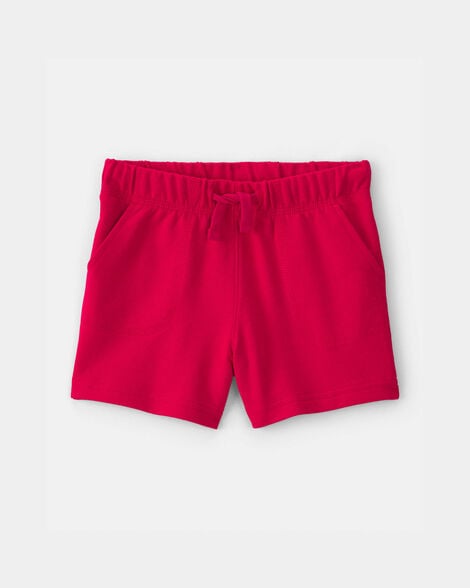 toddler boy french terry shorts - red