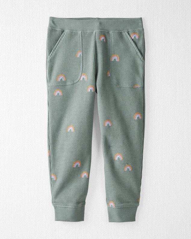 Product image 2 of Toddler Organic Cotton Waffle Knit Set in Magical Rainbow Print