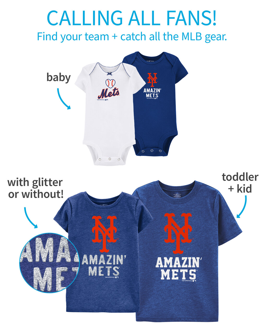 Baby Mets Mlb New York Mets Bodysuit Carters Com