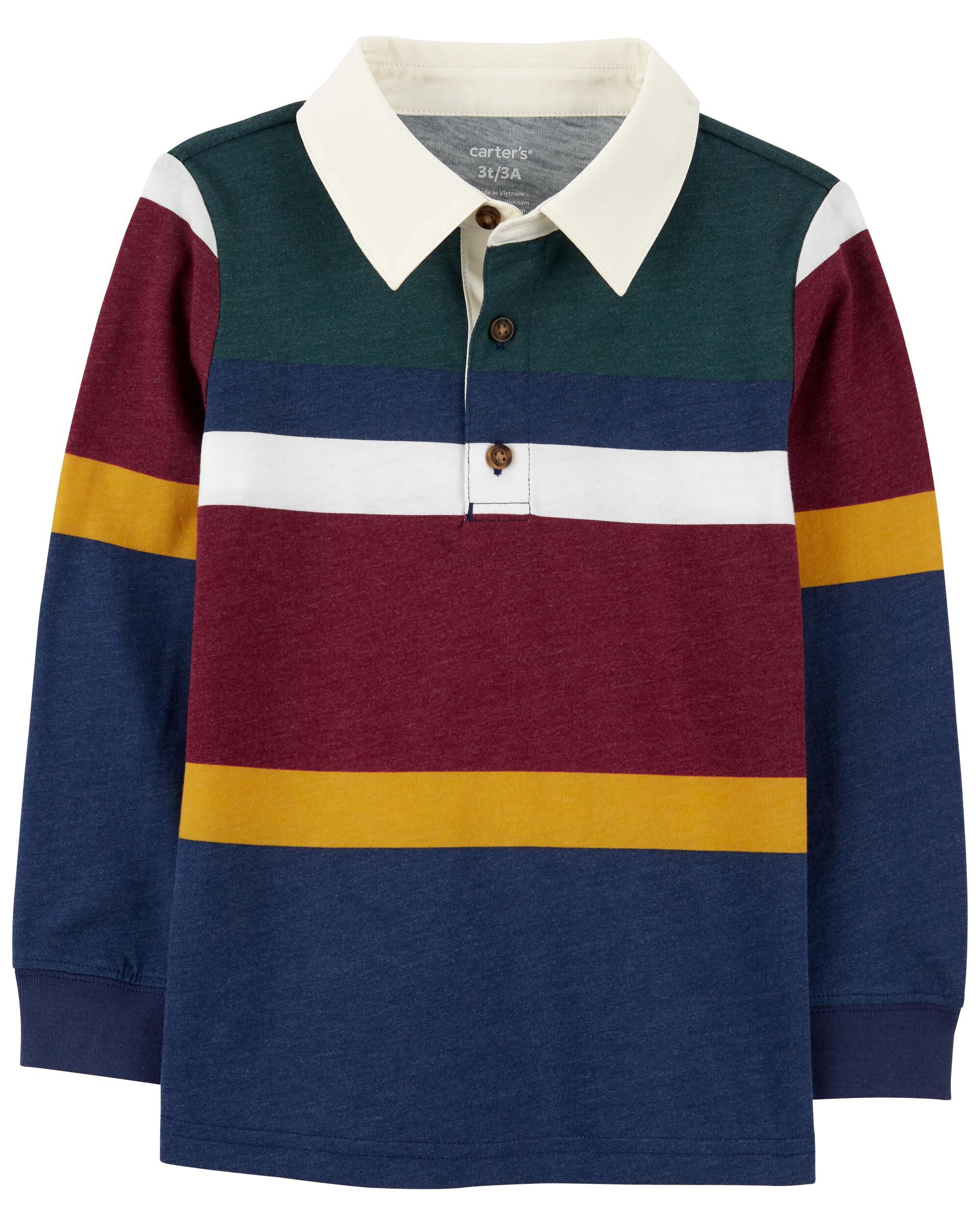 Toddler Long-Sleeve Rugby Polo Shirt - Carter's | Carter's