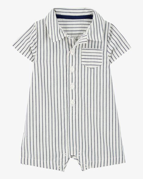  Product image 1 of Baby Striped Polo Romper