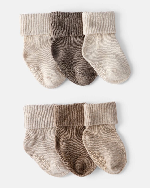 Product image 1 of Baby 6-Pack Ankle Socks - Brown