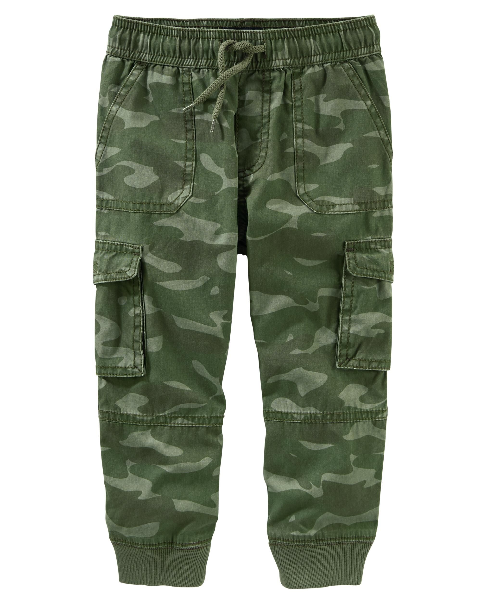 camo print cargo joggers