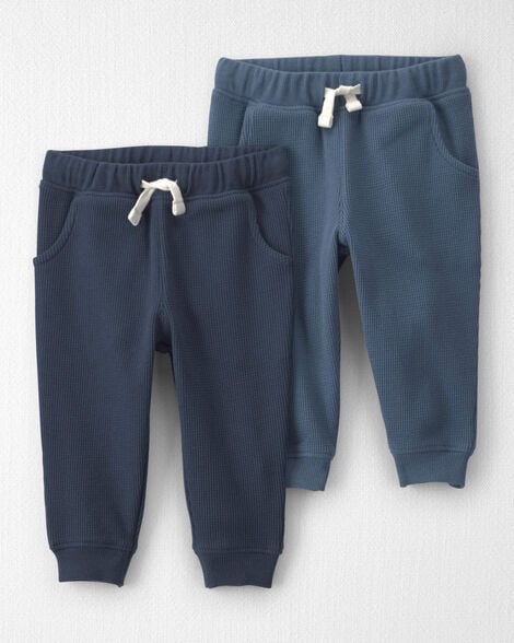 Baby 2-Pack Organic Cotton Waffle Knit Pants