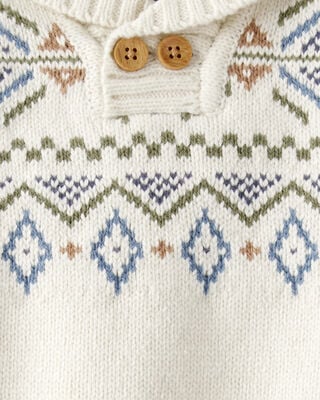 Product image 2 of Baby Boy Fair Isle Sweater - Cream