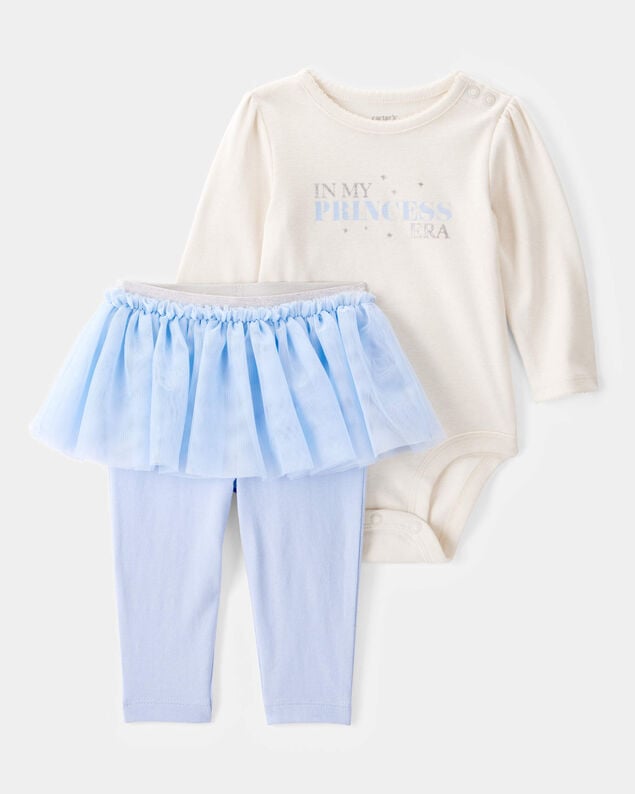 Product image 1 of Baby Princess Era Bodysuit & Tutu Pant Set - Blue/White