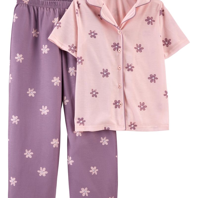 Purple/Pink Kid 2-Piece Floral Loose Fit PJs | carters.com