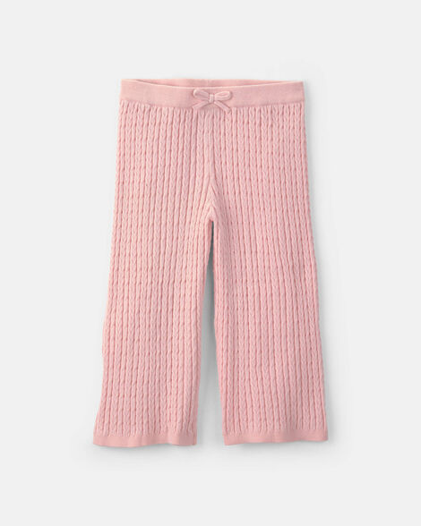 toddler girl ribbed pull-on pants - pink