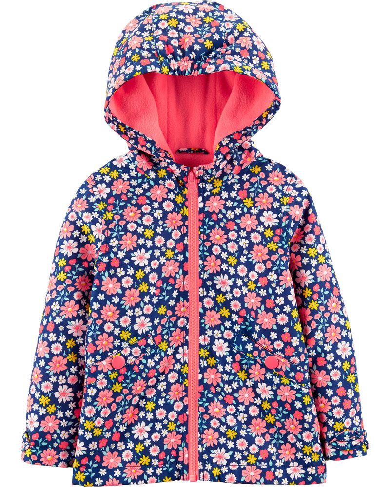 Floral FleeceLined Water Resistant Jacket